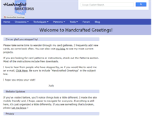 Tablet Screenshot of handcraftedgreetings.com